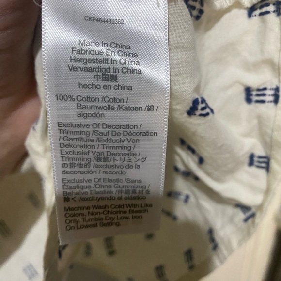 Madewell Navy and Cream Patterned Blouse - Picture 3 of 4